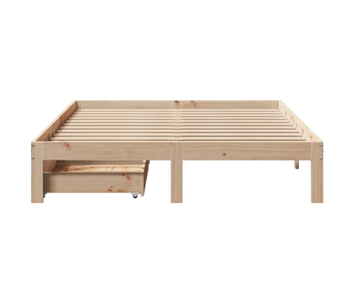 Estructura cama con cajones madera de pino maciza 140x200 cm