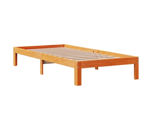 Estructura de cama con cajones madera de pino marrón 75x190 cm