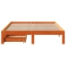 Estructura cama con cajones madera pino marrón cera 140x190 cm