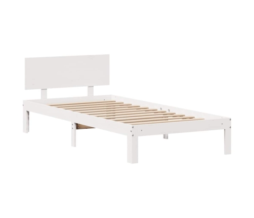 Estructura cama con cajones madera maciza pino blanco 75x190 cm