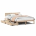 Estructura de cama con cajones madera maciza de pino 135x190 cm