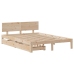 Estructura de cama con cajones madera maciza de pino 135x190 cm