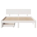 Estructura de cama con cajones madera de pino blanca 135x190 cm