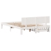 Estructura de cama con cajones madera de pino blanca 135x190 cm