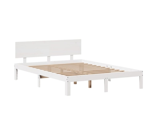 Estructura de cama con cajones madera de pino blanca 135x190 cm