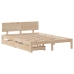 Estructura de cama con cojines madera maciza de pino 140x190 cm