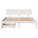 Estructura de cama con cojines madera de pino blanca 140x190 cm