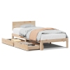 Estructura de cama con cajones madera maciza de pino 90x200 cm