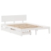 Estructura de cama con cajones madera de pino blanca 150x200cm