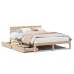 Estructura de cama con cajones madera maciza de pino 160x200 cm