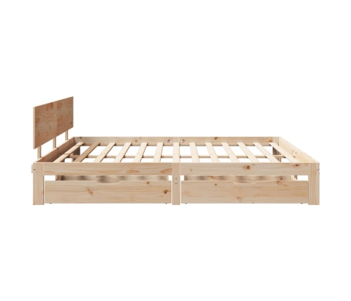 Estructura de cama con cajones madera maciza de pino 180x200 cm