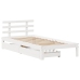 Estructura cama con cajones madera maciza pino blanco 75x190 cm