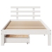 Estructura cama con cajones madera maciza pino blanco 75x190 cm