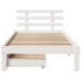 Estructura cama con cajones madera maciza pino blanca 90x190 cm