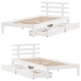 Estructura cama con cajones madera maciza pino blanca 90x190 cm