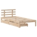 Estructura de cama con cajones madera maciza de pino 90x200 cm