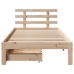 Estructura de cama con cajones madera maciza de pino 90x200 cm