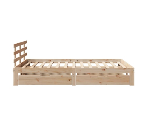 Estructura cama con cajones madera de pino maciza 140x200 cm