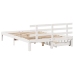 Estructura de cama con cajones madera de pino blanca 140x200 cm