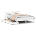Estructura de cama con cajones madera de pino blanca 150x200cm