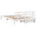 Estructura de cama con cajones madera de pino blanca 150x200cm