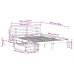 Estructura de cama con cajones madera de pino blanca 150x200cm