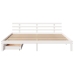 Estructura de cama con cajones madera maciza de pino 200x200 cm