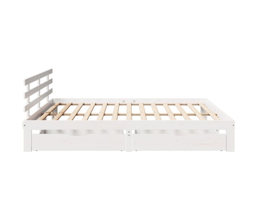 Estructura de cama con cajones madera maciza de pino 200x200 cm