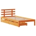 Estructura cama con cajones madera maciza pino marrón 90x190 cm