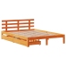 Estructura cama con cajones madera pino marrón cera 160x200 cm
