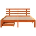 Estructura cama con cajones madera pino marrón cera 160x200 cm