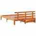 Estructura cama con cajones madera pino marrón cera 160x200 cm