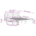 Estructura cama con cajones madera pino marrón cera 160x200 cm