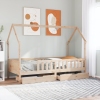 Estructura de cama para niños con cajones madera pino 90x200 cm