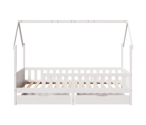 Estructura de cama para niños con cajones madera pino 90x200 cm