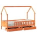 Estructura de cama para niños con cajones madera pino 90x200 cm