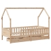 Estructura de cama infantil con cajones madera pino 90x190 cm