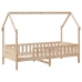 Estructura de cama infantil con cajones madera pino 90x190 cm