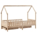 Estructura de cama infantil con cajones madera pino 90x190 cm