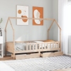 Estructura de cama infantil con cajones madera pino 90x190 cm