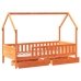 Estructura de cama infantil con cajones madera pino 90x190 cm