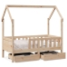 Estructura de cama infantil con cajones madera de pino 80x160cm