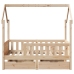 Estructura de cama infantil con cajones madera de pino 80x160cm