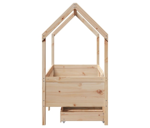 Estructura de cama infantil con cajones madera de pino 80x160cm