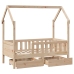 Estructura de cama infantil con cajones madera de pino 80x160cm