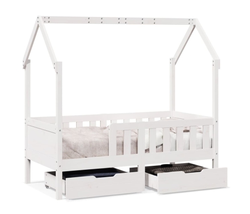 Estructura de cama infantil con cajones madera de pino 80x160cm