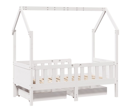 Estructura de cama infantil con cajones madera de pino 80x160cm