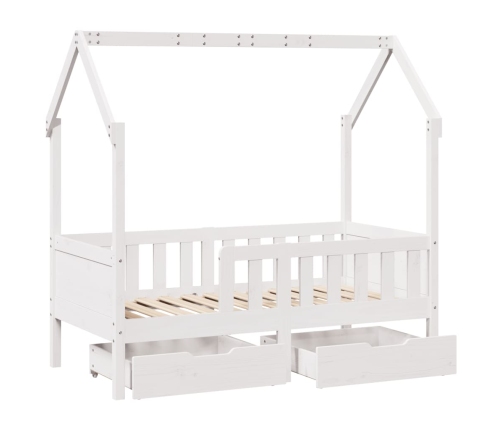 Estructura de cama infantil con cajones madera de pino 80x160cm