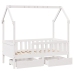 Estructura de cama infantil con cajones madera de pino 80x160cm