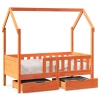 Estructura de cama infantil con cajones madera de pino 80x160cm